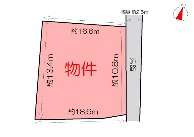 丹波市氷上町上成松の売地の区画図