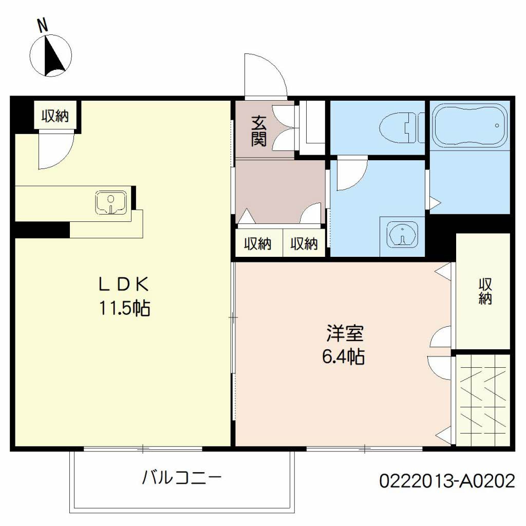 ルーンルディーⅠの間取り|使い勝手の良い間取りです♪