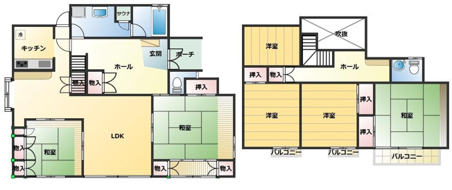 【間取り】 | 【玄関吹抜】泉台２丁目　戸建て