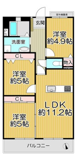 【間取り】 | シティパーク武庫之荘　リフォーム済 | 新婚様からファミリー様まで幅広くおすすめの３LDKの間取りです♪２LDKとしても使用できます！素敵な室内をぜひ現地でご確認ください！お気軽にネクストホープ不動産販売までお問い合わせを！！

