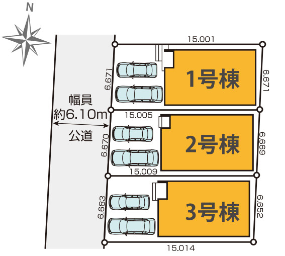 さいたま市北区土呂町　21期　新築一戸建て　グレース　03の区画図|3号棟