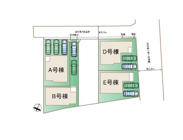【区画図】 | ふじみ野市亀久保３丁目　全５棟　D号棟 | D号棟