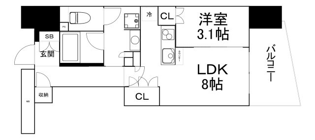 【間取り】 | コンフォリア・リヴ本町WEST　Q
