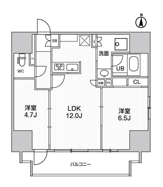 エスタート入谷Ⅱの間取り