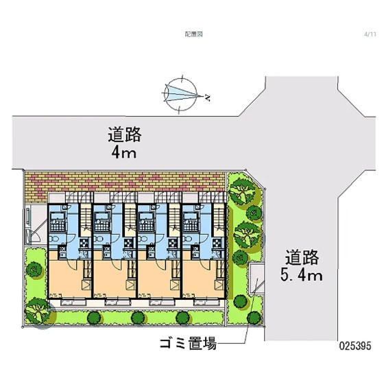 レオパレス学園町ハイツの区画図