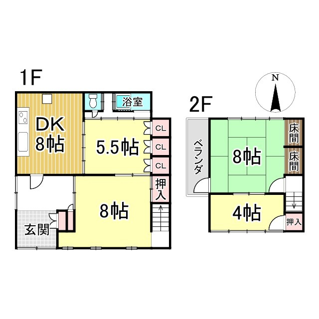 難波町 中古戸建の間取り