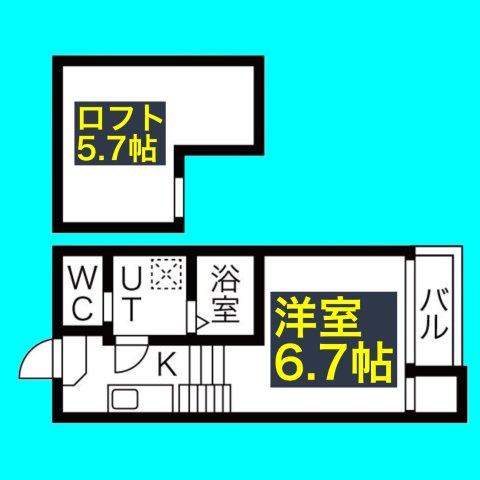 デザイナーズコーポ名北の間取り