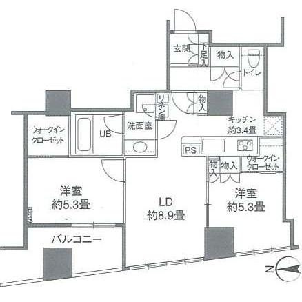 カスタリアタワー品川シーサイドの間取り