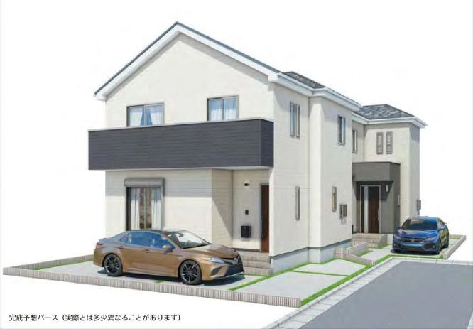 仲介手数料無料　ハートフルタウン狭山ヶ丘32期・新築全2棟の外観パース