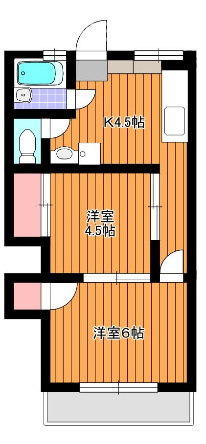 大里マンションの間取り