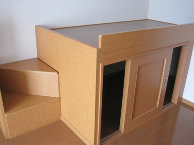 【内装】 | レオパレス伏見 | 収納付きベッド