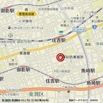 神戸市東灘区住吉宮町３丁目の駐車場の地図