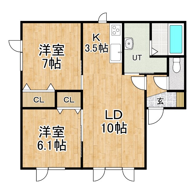 プランドールK・Ⅰの間取り