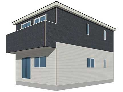 安芸郡海田町三迫２丁目　新築一戸建て(全3棟)の外観パース