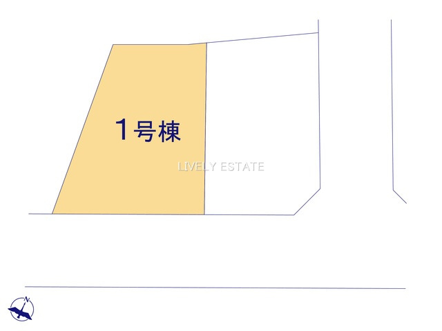草加市新里町 新築分譲住宅 全2棟 2号棟の区画図