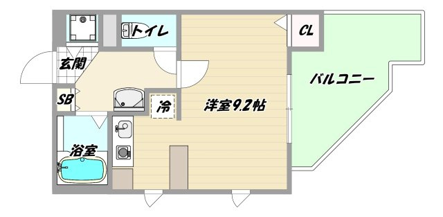 大阪市淀川区宮原５丁目の賃貸マンションの間取り