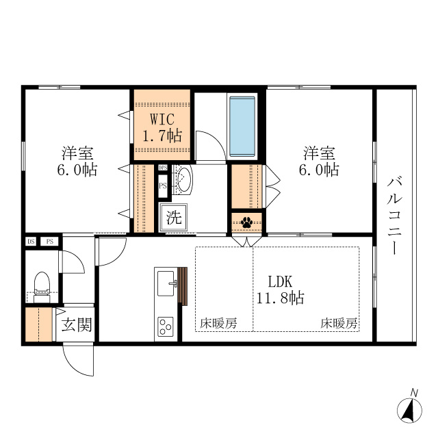 Ｌ’ｓ　Ｐｌｕｓ　八潮の間取り