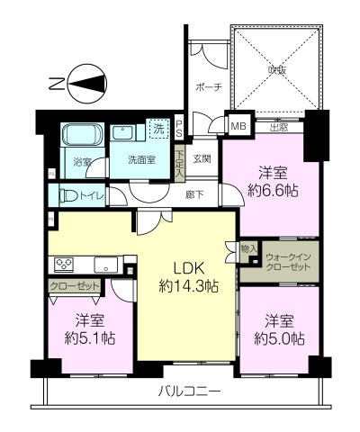 イトーピア夙川結善町の間取り