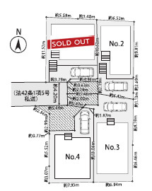 茅ヶ崎市浜須賀２期　新築戸建　全４棟３号棟の区画図