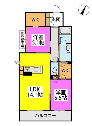 S-room曰佐　西館の間取り|※図面と現況が異なる場合は現況優先になります。