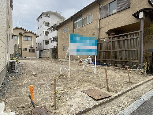 　吉田近衛町 建築条件無 土地の外観
