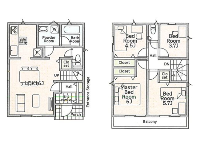 【間取り】 | 志木市中宗岡2丁目　新築一戸建住宅　全2棟　(志木本店) | 「おかえり」「ただいま」が自然と生まれるリビングイン階段。
制震装置「SAFE365」標準搭載で地震に強く、永く安心してお住まいいただける邸宅です。