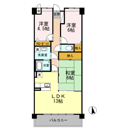 プラザハイツ二ツ屋の間取り