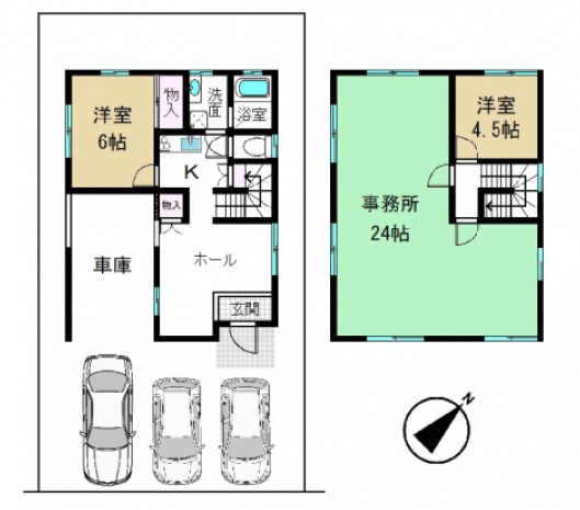 大津市堅田１丁目の店舗一部の間取り