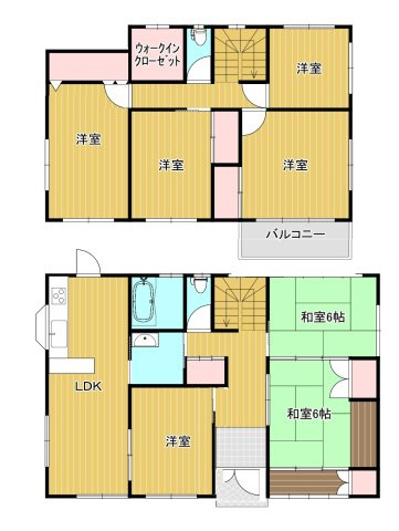 「二世帯住宅にも」高知市一宮西町　中古一戸建の間取り|7LDKのボリュームのあるお家です。