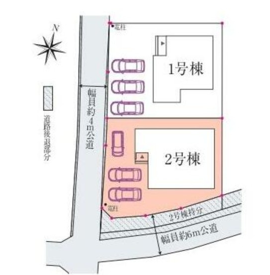 新築戸建　富士宮市淀師　全2棟　2号棟の区画図|2号棟