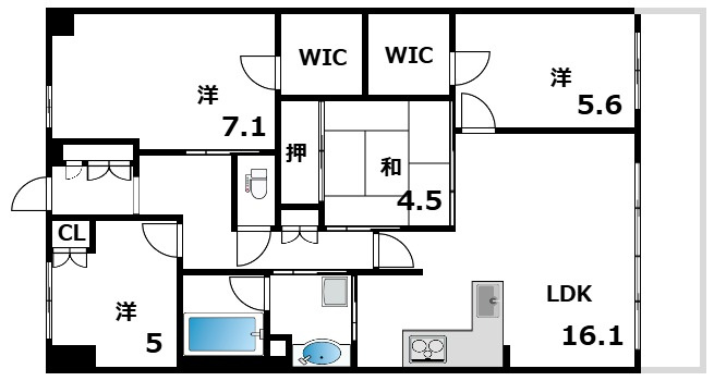 ラフルール本山の間取り