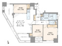 【間取り】 | クオス目白ラ・プルーム：南西角部屋の３ＬＤＫエアコン付きリノベーション物件は各居室収納・窓付きのお部屋となっております！