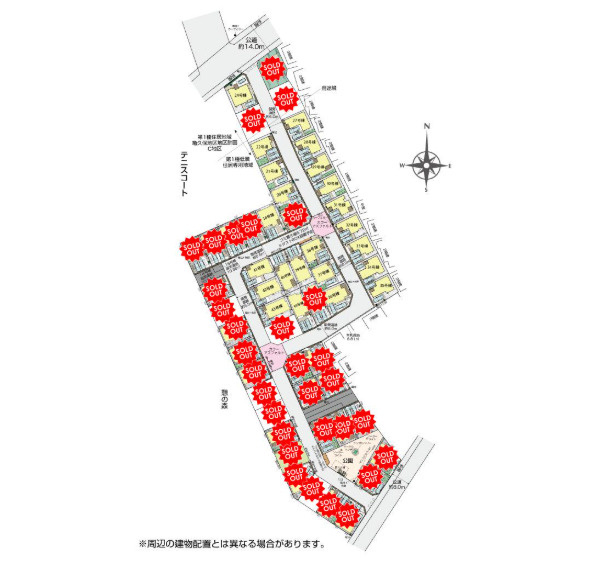 新築／ふじみ野市大井中央１丁目　全55棟の区画図|広大な立地に全55棟の新築分譲住宅！