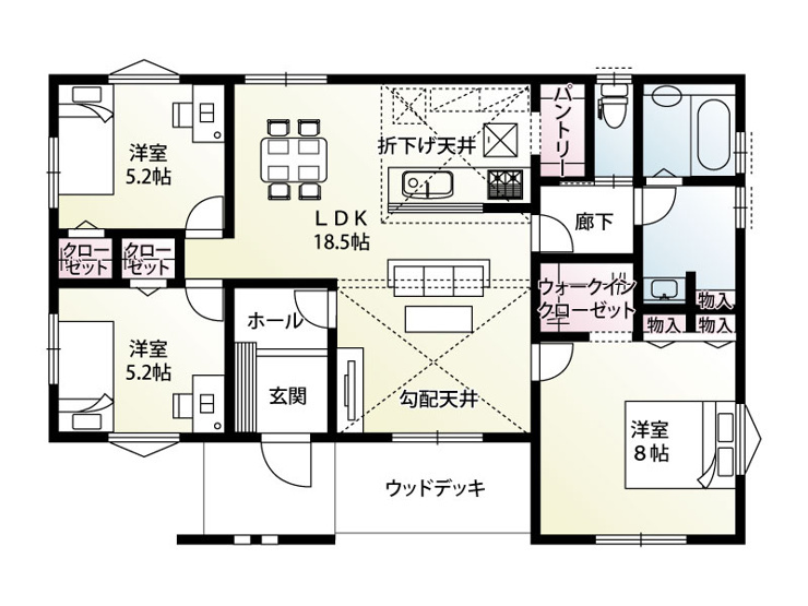 小山市中久喜　新築戸建22の間取り