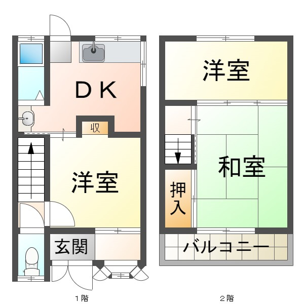 高丸7丁目テラスハウスの間取り