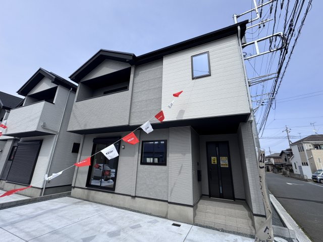 流山市こうのす台新築戸建【江戸川台小学校：9分】の外観|3号棟外観・完成済み内覧可能です！