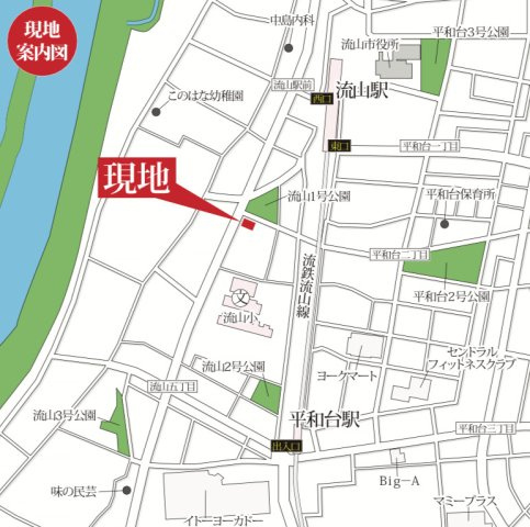 グラビスコート流山の地図