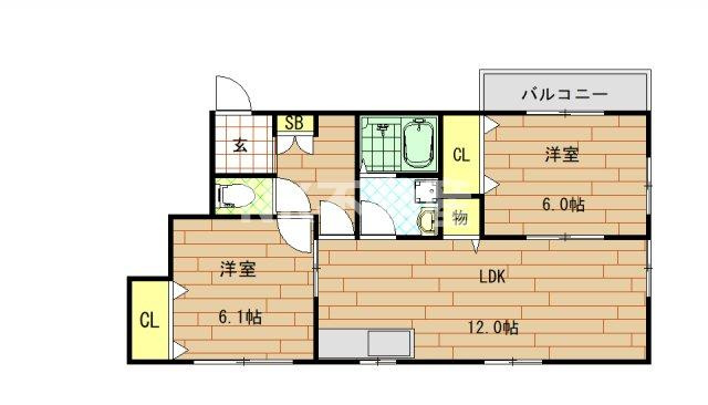 【間取り】 | リベルタ　エテルナ（吉田賃貸） | 広い間取りです