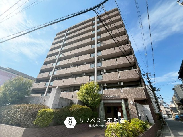シャルマンフジビルト・モアー今里の外観|オートロック付きで防犯面安心♪
陽当たり良好な南西角部屋です！