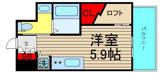 コーラルポワント難波WESTの間取り