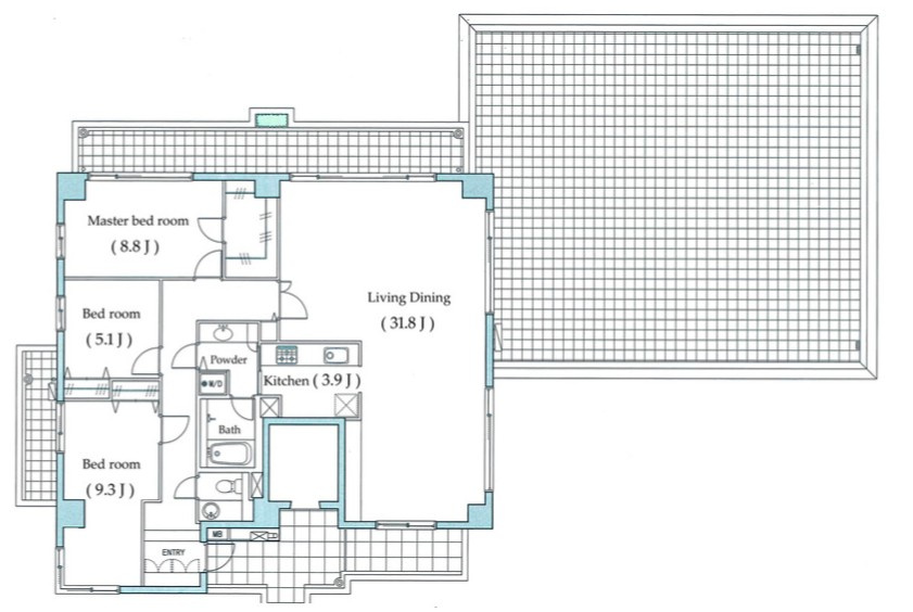 LANAI CLARTE29の間取り