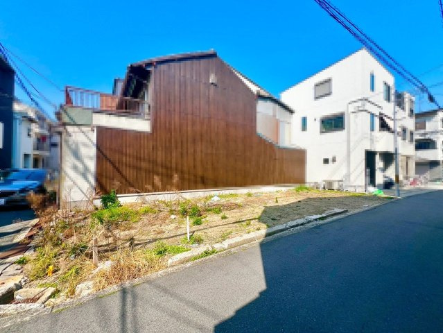 粉浜西２丁目　売土地の前面道路含む現地写真