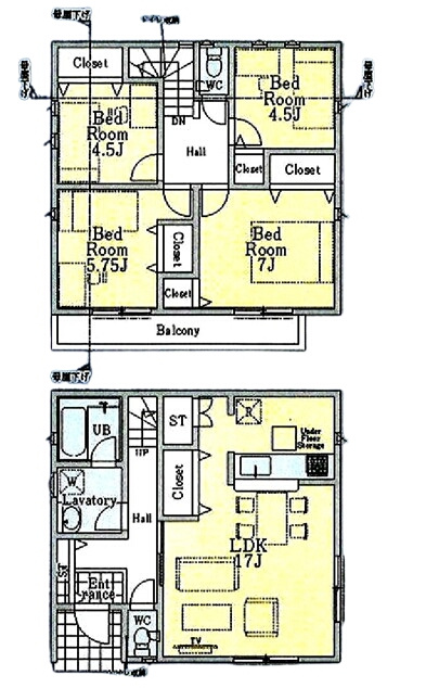 【内覧動画公開中！】中央線 三鷹駅 12分 新築戸建 武蔵野市八幡町1丁目の間取り