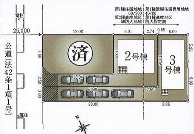 【内覧動画公開中！】中央線 三鷹駅 12分 新築戸建 武蔵野市八幡町1丁目の区画図