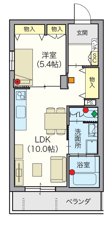 （シニア限定）ヴィレッジ高円寺南の間取り|★充実の設備★