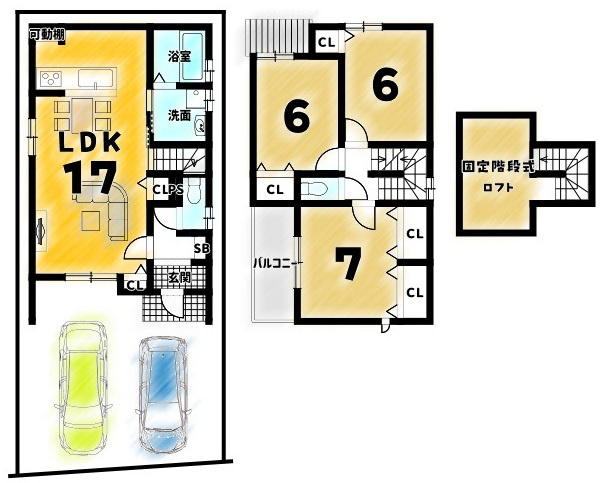 淀美豆町　建築条件付土地の区画図