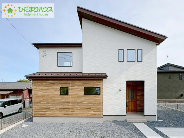 日立市諏訪町1期　新築戸建　2号棟の外観|外観がインパクトのあるオシャレなデザイナーズハウス♪