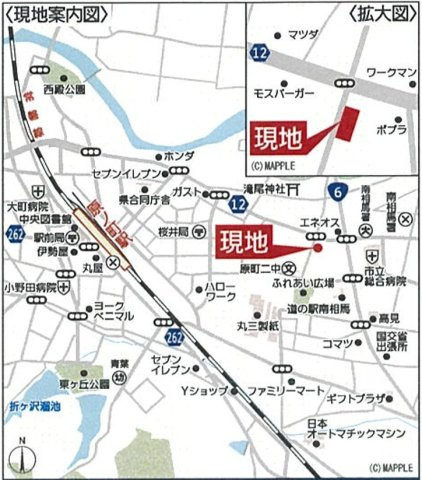 新築戸建・新築建売　南相馬市原町区高見町第2　原町第一小・原町第二中の地図