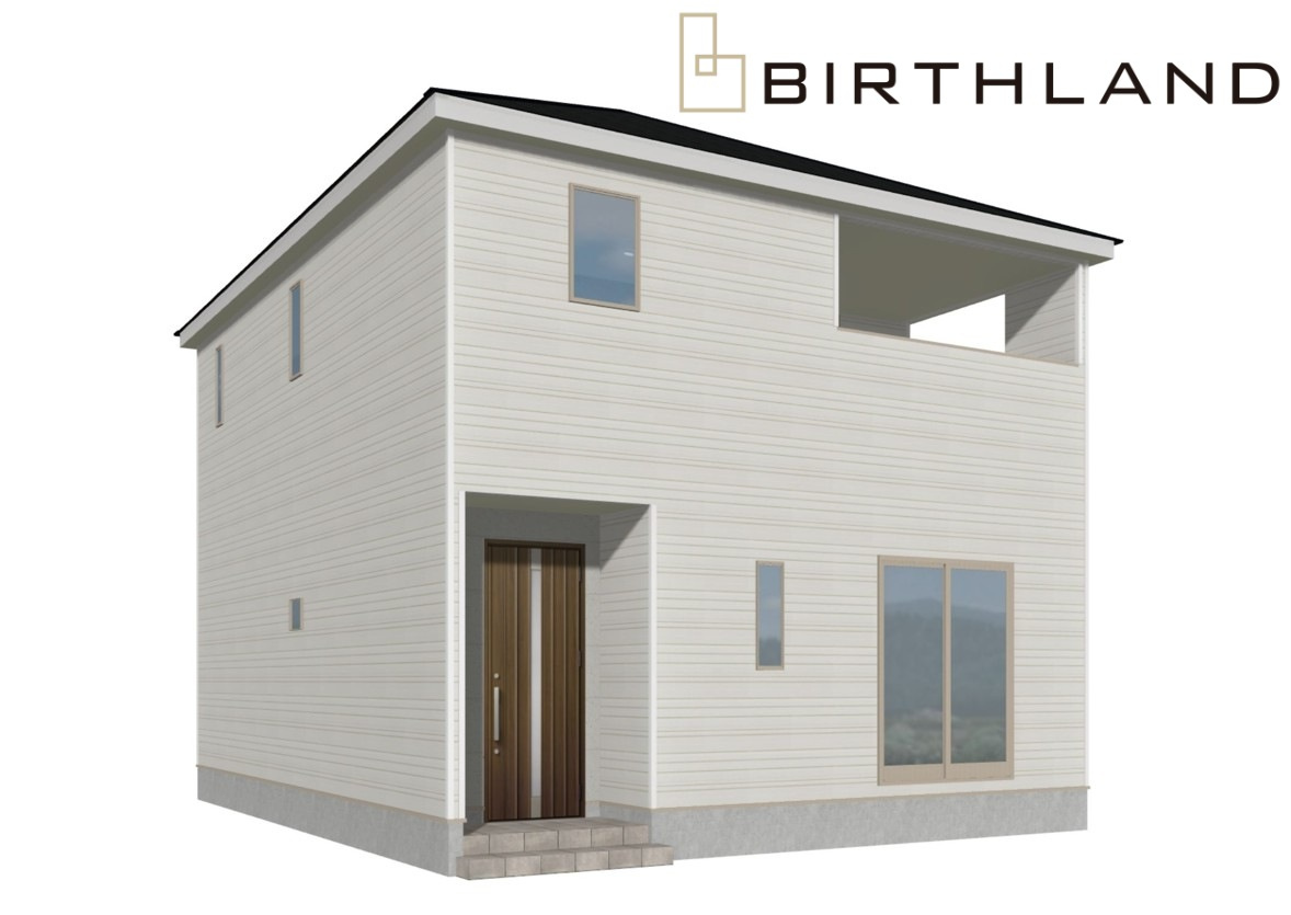 新築戸建・新築建売　南相馬市原町区高見町第2　原町第一小・原町第二中の外観パース|【1号棟】完成予想図　2026年7月完成予定です！同社完成物件内覧可能です♪