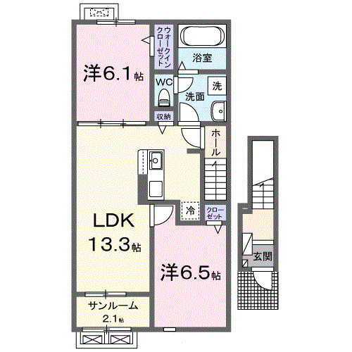 クオーレ彩Ⅰの間取り